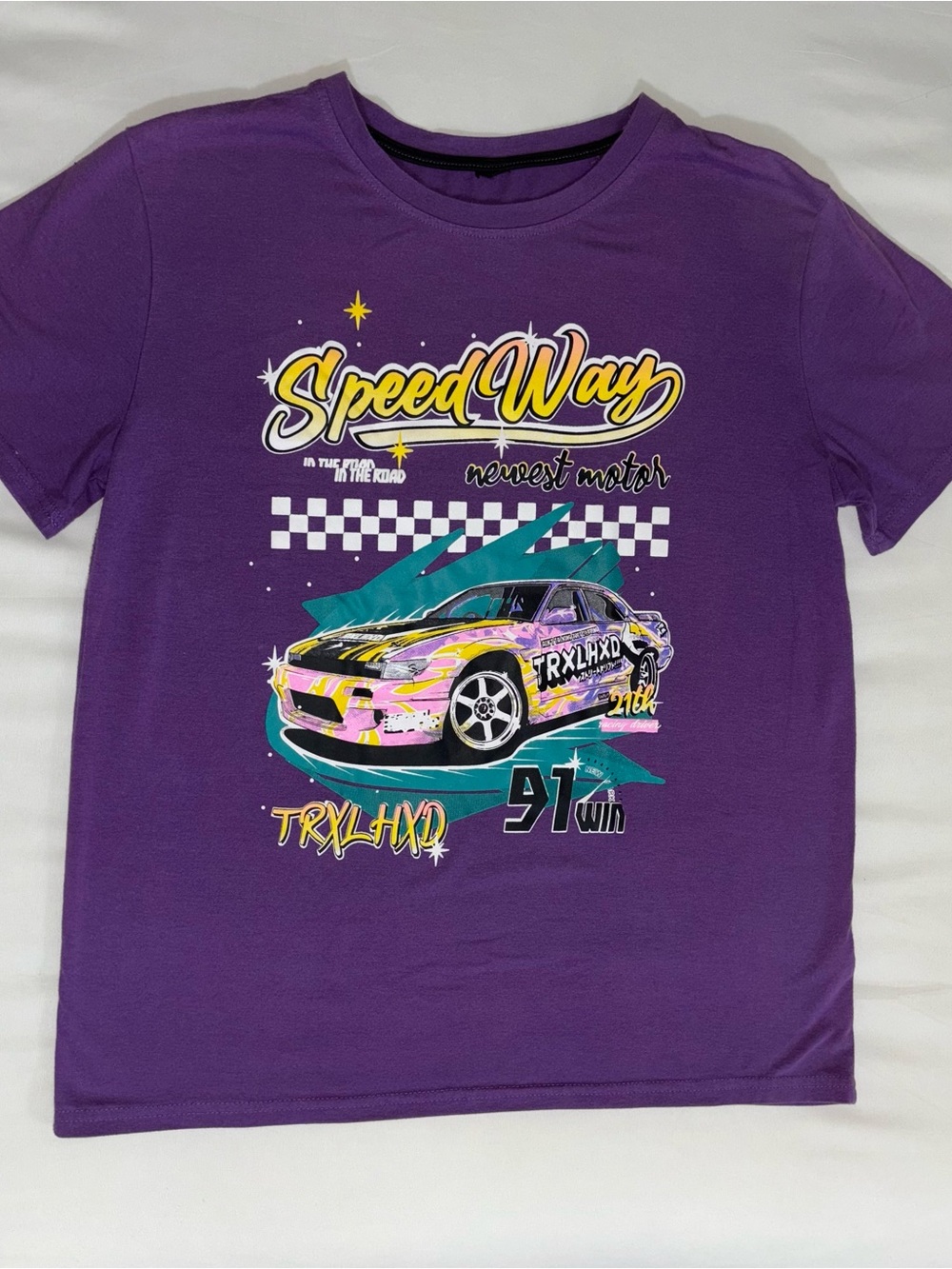 SpeedWay Purple Racing Graphic Tee